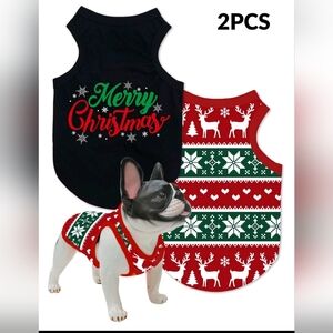 New 2 pack holiday pet shirts